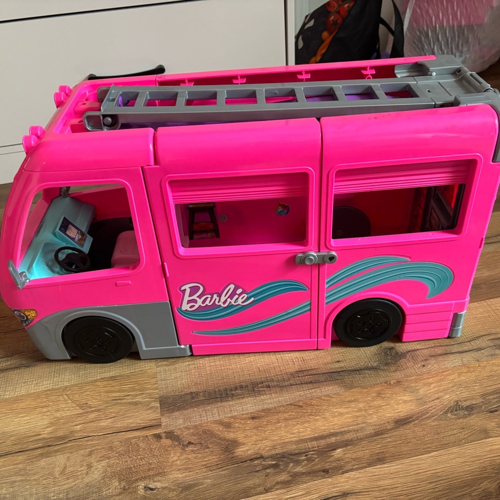 Barbie Pink and Gray Camper Van